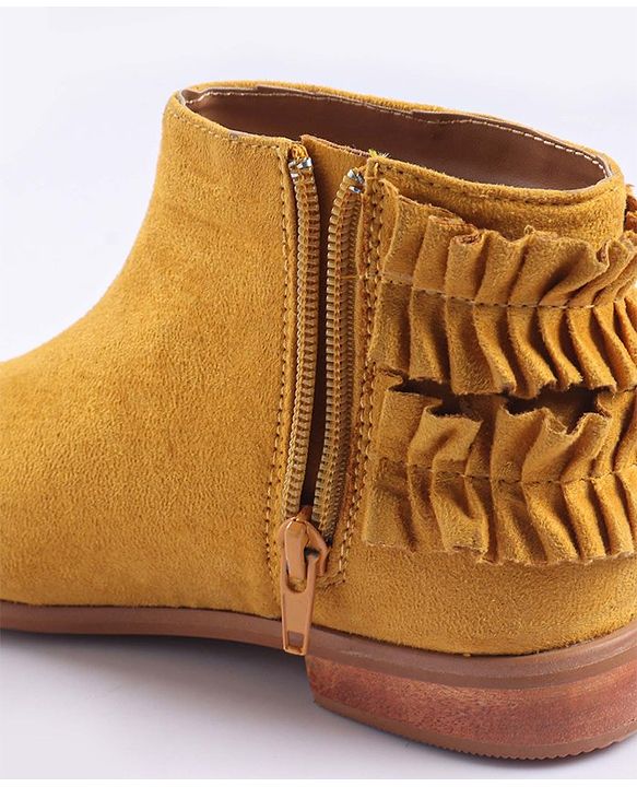 Pine Kids Frilled Winter Boots - Yellow