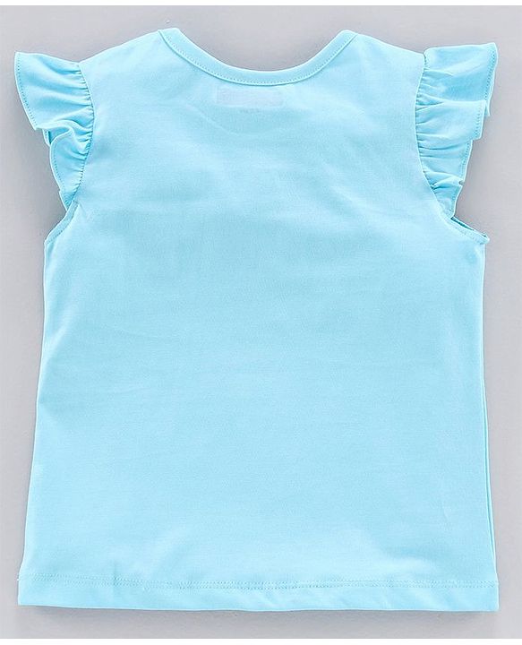 Pine Kids Girls  Half Sleeves tees 7-8Y Blue Radiance