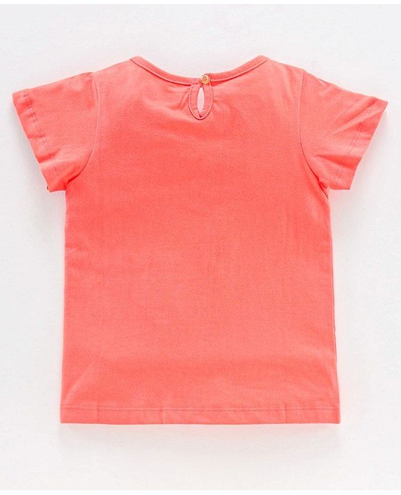 Pine Kids Half Sleeves Bio Wash Top & Legging Set Butterfly Print - Peach Blue