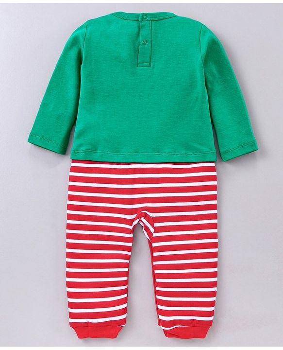Babyhug 100% Cotton Full Sleeves Printed Romper Pack of 2 - Multicolor