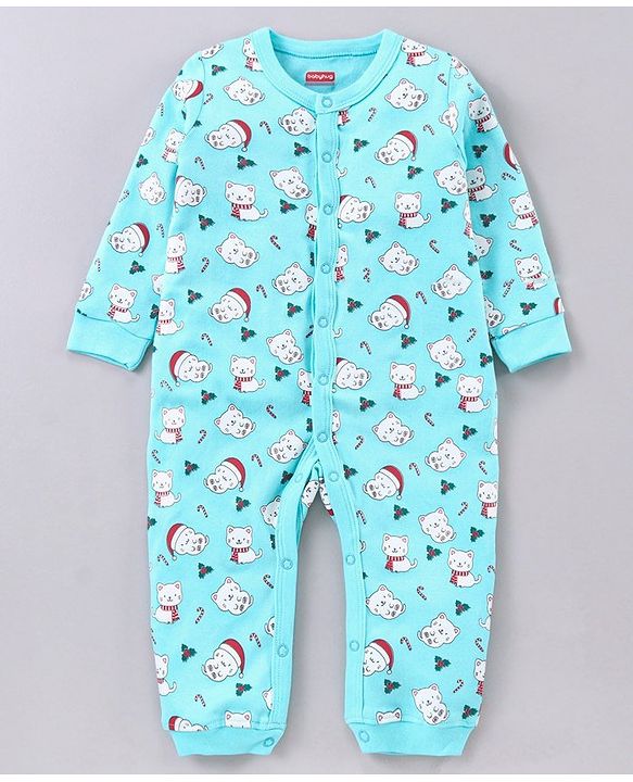 Babyhug 100% Cotton Full Sleeves Printed Romper Pack of 2 - Multicolor