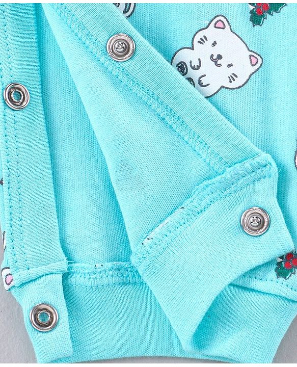 Babyhug 100% Cotton Full Sleeves Printed Romper Pack of 2 - Multicolor