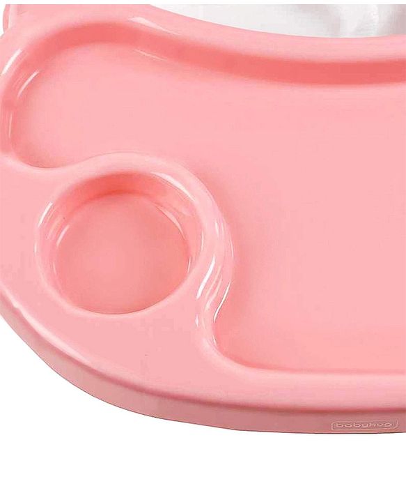 Babyhug Raise Me Up Baby Booster Seat With Adjustable Food Tray & 3 Point Safety Harness - Pink White (Without Cushion Seat)