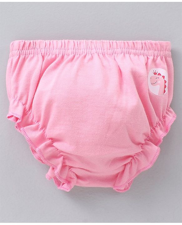 Babyhug 100% Cotton Antibacterial Bloomers Multi Print Pack Of 3 - Pink