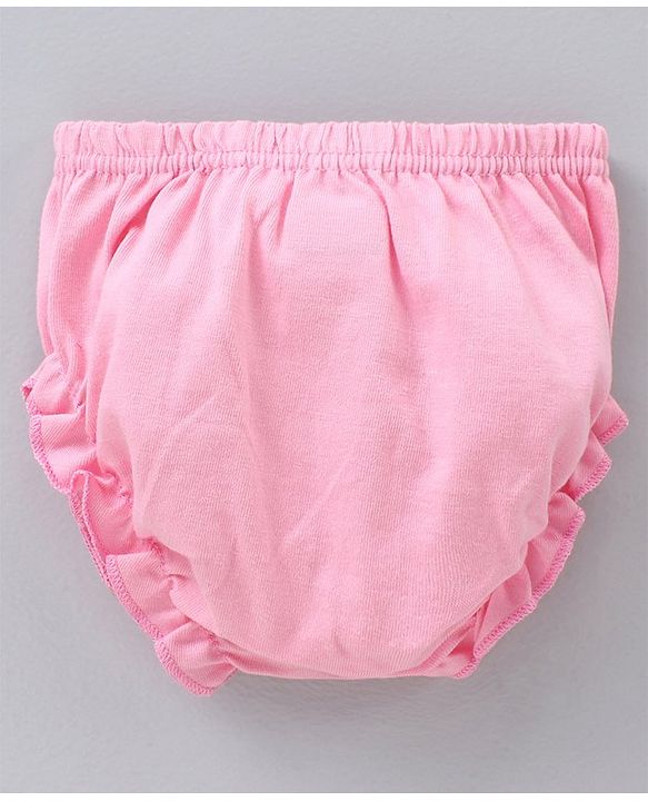 Babyhug 100% Cotton Antibacterial Bloomers Multi Print Pack Of 3 - Pink