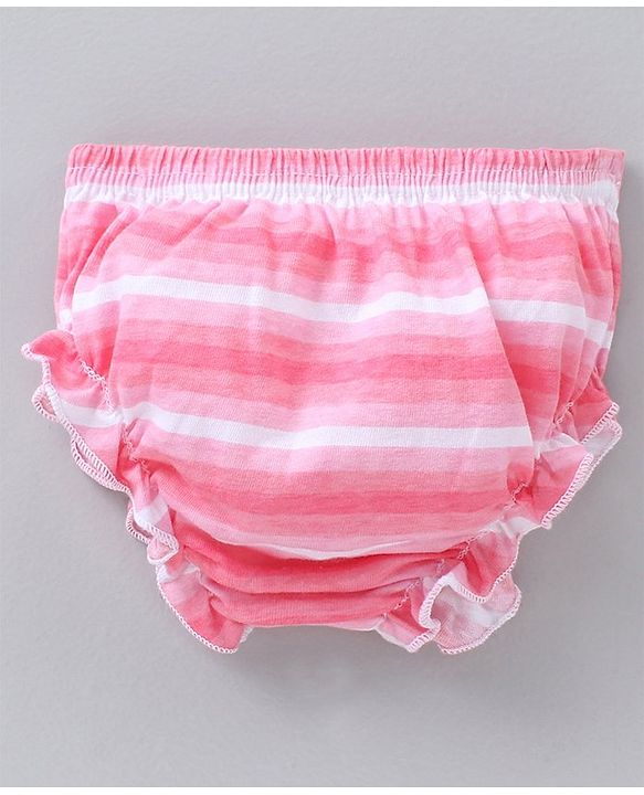 Babyhug 100% Cotton Antibacterial Bloomers Multi Print Pack Of 3 - Pink