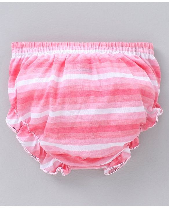 Babyhug 100% Cotton Antibacterial Bloomers Multi Print Pack Of 3 - Pink