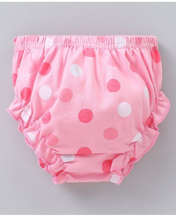 Babyhug 100% Cotton Antibacterial Bloomers Multi Print Pack Of 3 - Pink