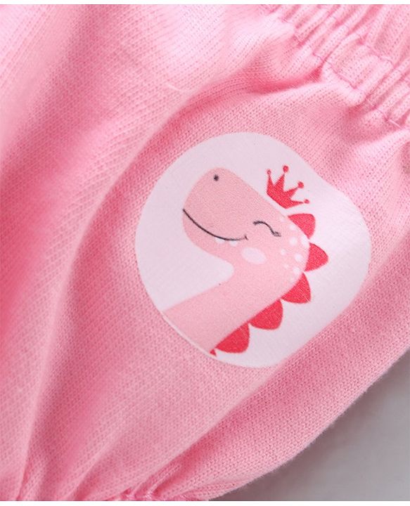 Babyhug 100% Cotton Antibacterial Bloomers Multi Print Pack Of 3 - Pink