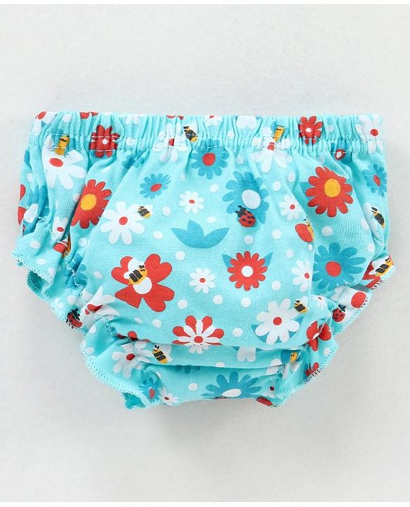 Babyhug 100% Cotton Antibacterial Bloomers Multi Print Pack of 3 - Multicolor