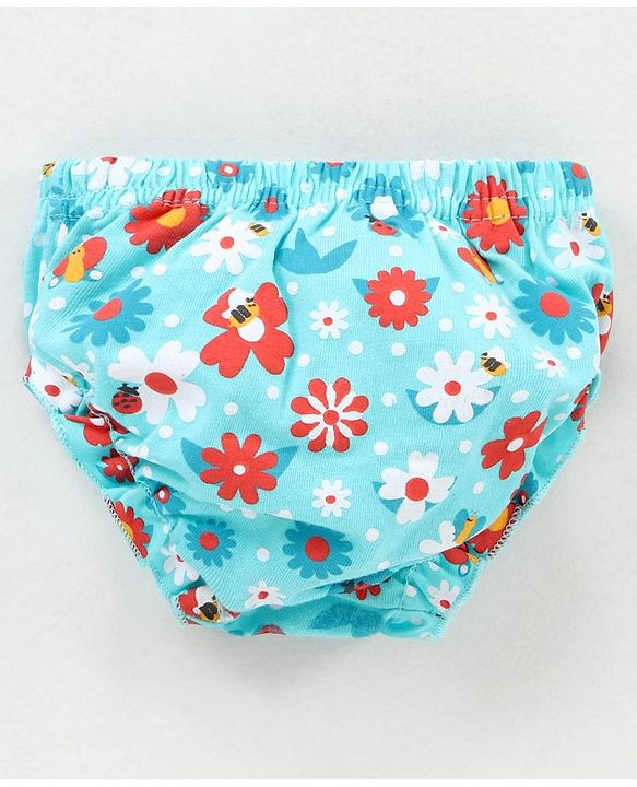 Babyhug 100% Cotton Antibacterial Bloomers Multi Print Pack of 3 - Multicolor