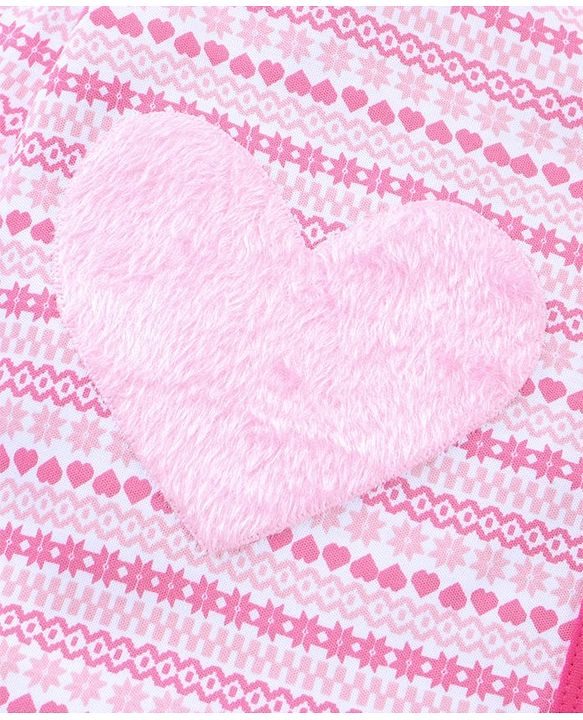 Babyhug Full Sleeves Sleep Suit Penguin Graphic Pack of 2 - Pink
