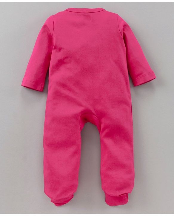 Babyhug Full Sleeves Footed Sleep Suit Pack of 2 - White Pink