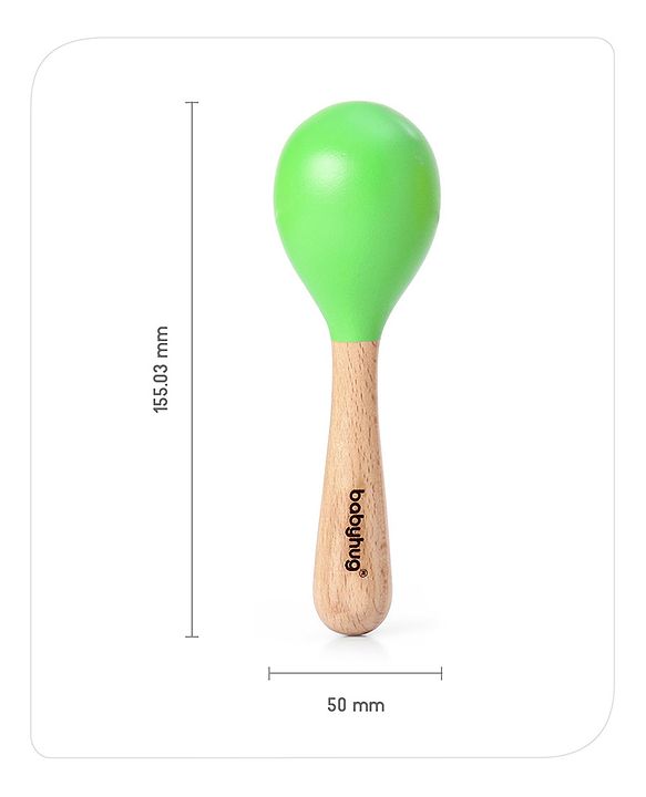 Babyhug Maracas Wooden Rattle Toy Set of 2