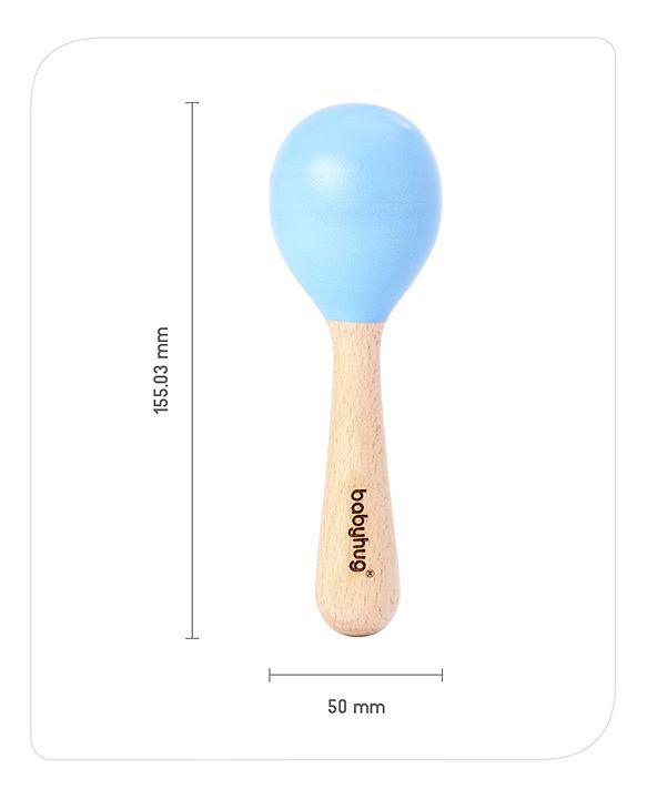 Babyhug Maracas Wooden Rattle Toy Set of 2