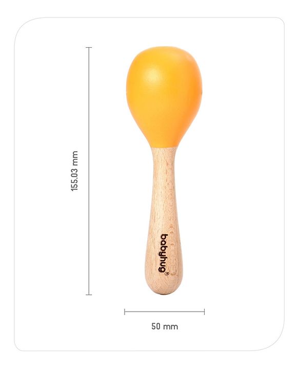 Babyhug Maracas Wooden Rattle Toy Set of 2