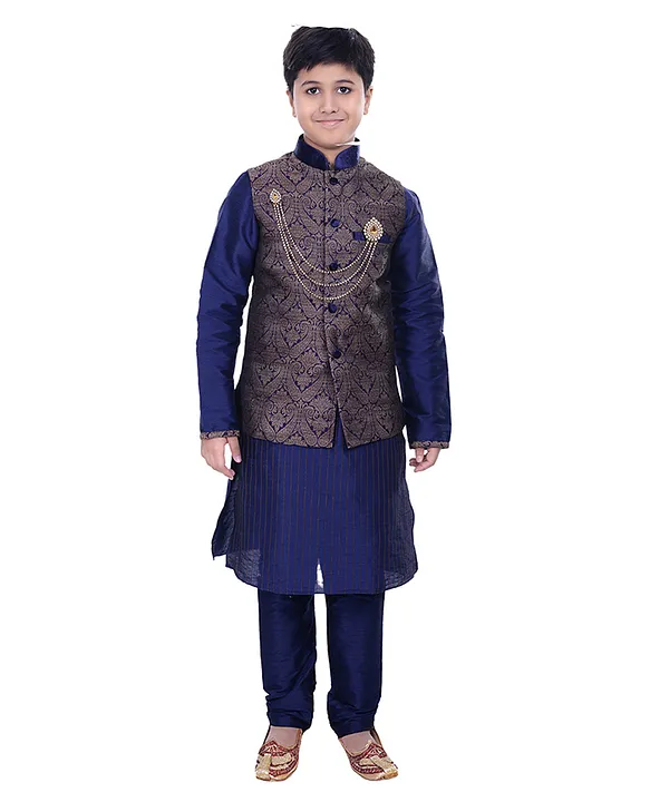 Manyavar kurta pajama with jacket clearance price