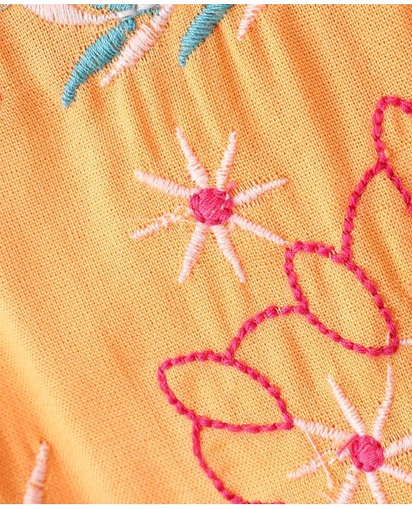 Pine Kids Full Sleeves Embroidery Top - Yellow
