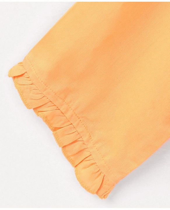 Pine Kids Full Sleeves Embroidery Top - Yellow
