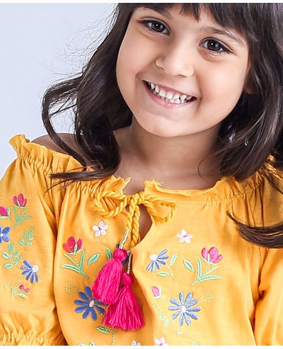 Babyhug Full Sleeves Top & Palazzo Pant Floral Print - Multicolor