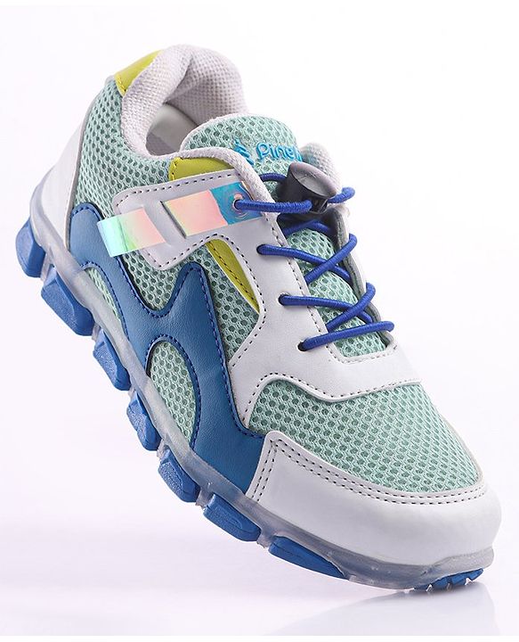 Pine Kids Sports Shoes with LED Lights - White Red