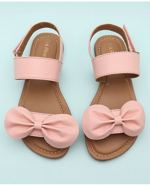 Pine Kids Sandals Bow Applique - Mustard Yellow
