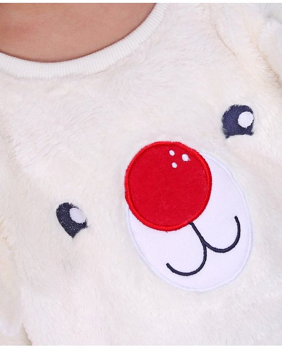 Babyhug Full Sleeves Cotton Sweatshirt - Off White