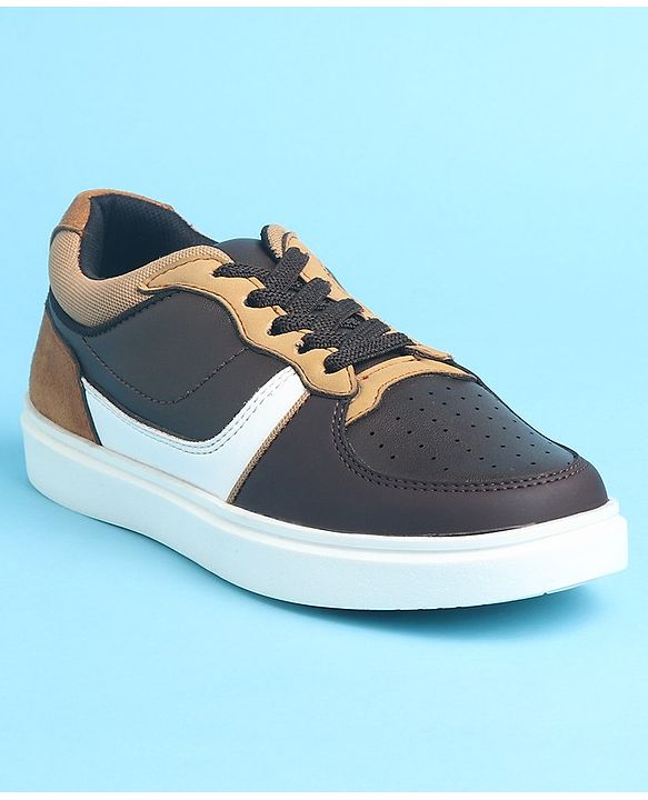 Pine Kids Slip On Casual Shoes Color Block - Brown