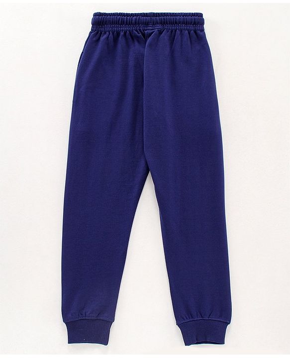 Pine Kids Full Length Bio Wash Track Pants Solid - Yellow Blue