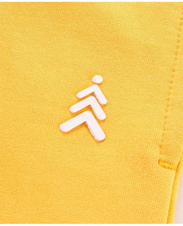 Pine Kids Full Length Bio Wash Track Pants Solid - Yellow Blue