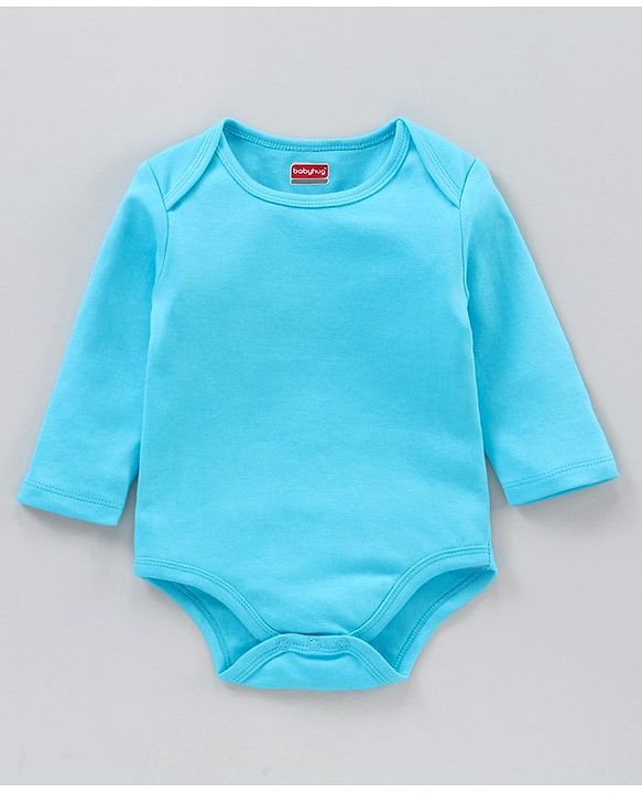 Babyhug 100% Cotton Full Sleeves Solid Onesies Pack of 5 - Multicolor