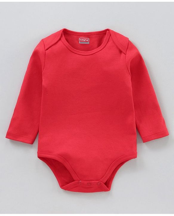 Babyhug 100% Cotton Full Sleeves Solid Onesies Pack of 5 - Multicolor