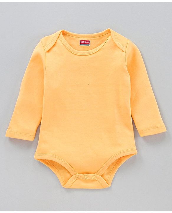 Babyhug 100% Cotton Full Sleeves Solid Onesies Pack of 5 - Multicolor