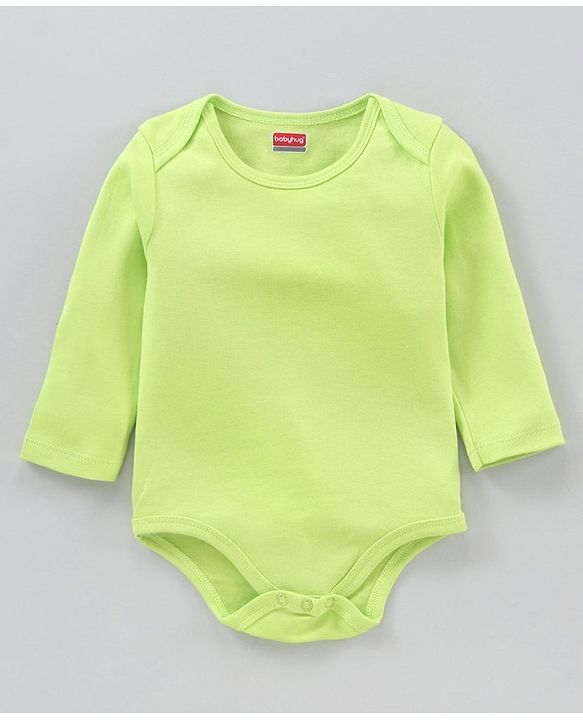 Babyhug 100% Cotton Full Sleeves Solid Onesies Pack of 5 - Multicolor