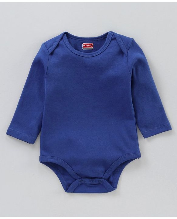 Babyhug 100% Cotton Full Sleeves Solid Onesies Pack of 5 - Multicolor
