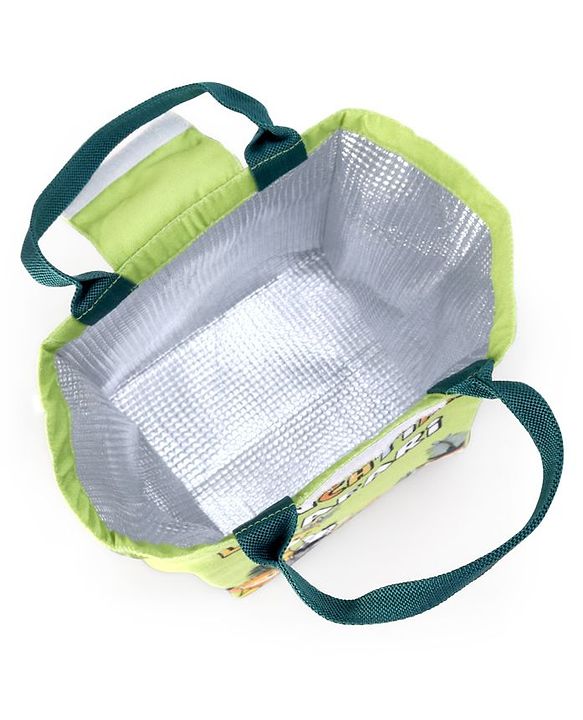 Babyhug Insulated Lunch Bag With Safari Print - Green (Slight Print May Vary)