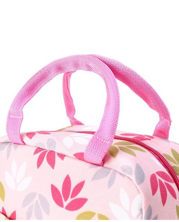 Babyhug Portable and Reusable Insulated Lunch Bag with Floral Print|For School,Travel and Outdoors|Premium & Easy to Carry| - Blue