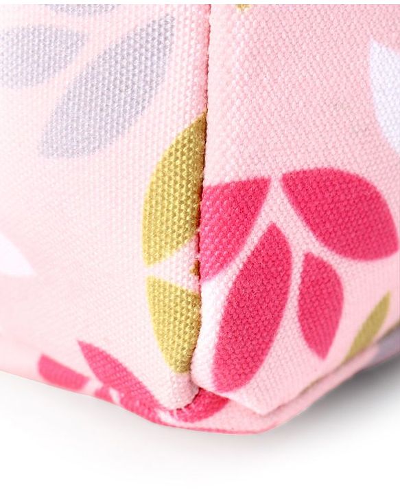 Babyhug Portable and Reusable Insulated Lunch Bag with Floral Print|For School,Travel and Outdoors|Premium & Easy to Carry| - Blue