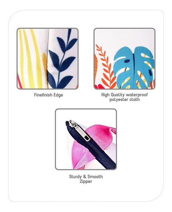 Babyhug Portable and Reusable Insulated Lunch Bag With Forest Print|For School,Travel and Outdoors|Premium & Easy to Carry| (Colour May Vary)