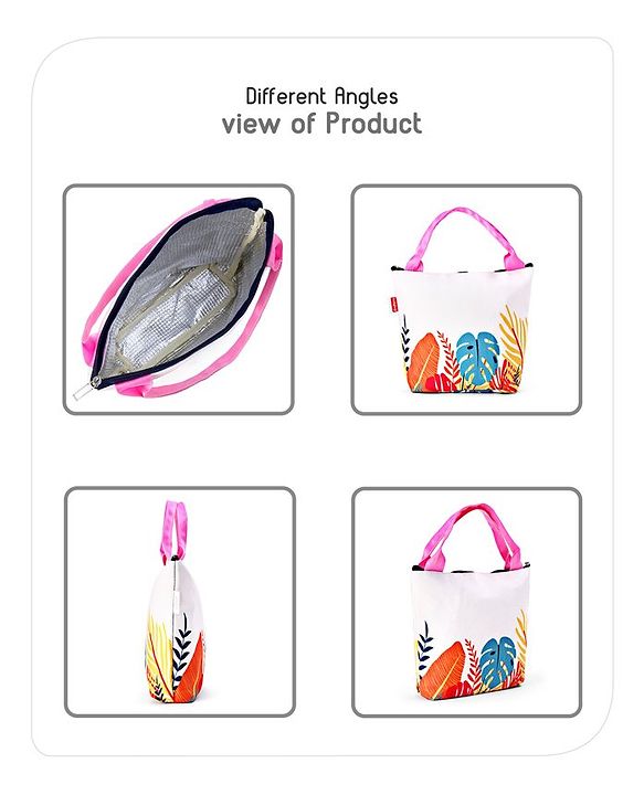 Babyhug Portable and Reusable Insulated Lunch Bag With Forest Print|For School,Travel and Outdoors|Premium & Easy to Carry| (Colour May Vary)