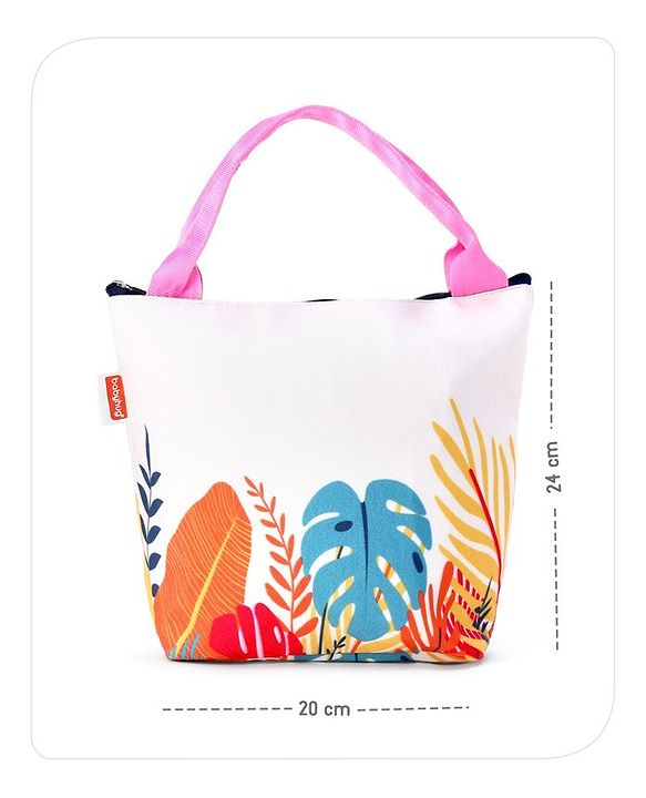 Babyhug Portable and Reusable Insulated Lunch Bag With Forest Print|For School,Travel and Outdoors|Premium & Easy to Carry| (Colour May Vary)