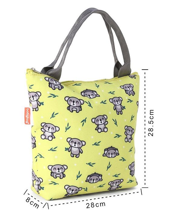Babyhug Insulated Lunch Bag With Koala Print - Yellow