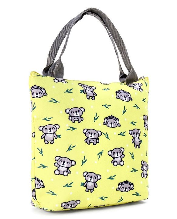 Babyhug Insulated Lunch Bag With Koala Print - Yellow