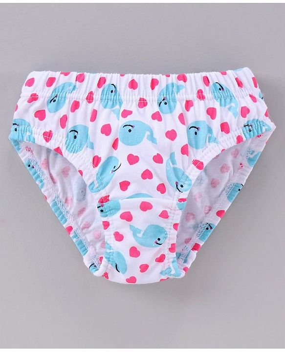 Babyhug 100% Cotton Panties Pack of 3 - Blue Pink