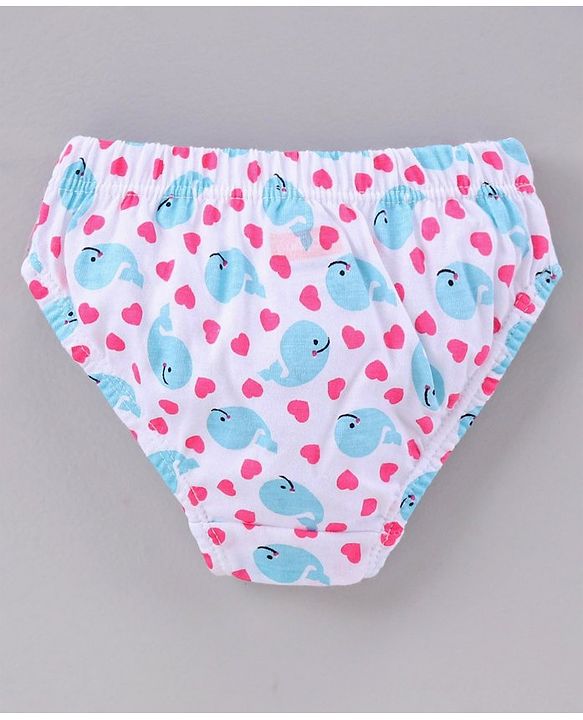 Babyhug 100% Cotton Panties Pack of 3 - Blue Pink