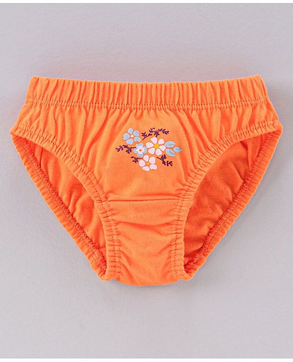 Babyhug 100% Cotton Panties Pack of 3 - Blue Orange White