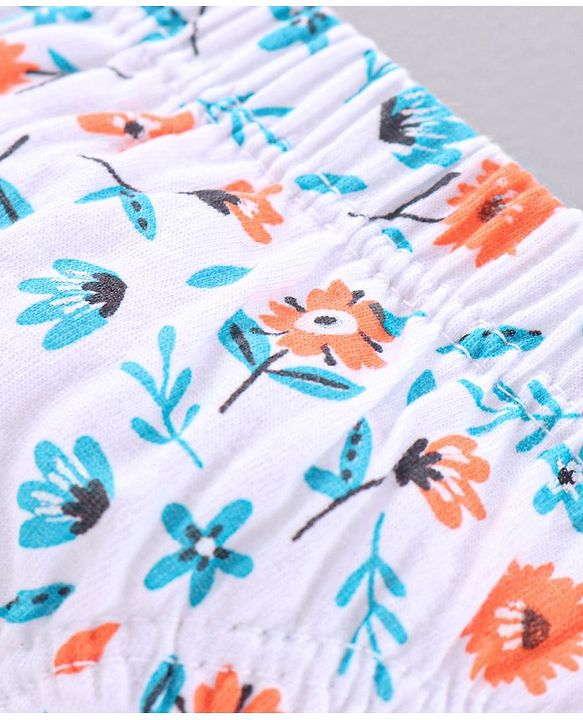 Babyhug 100% Cotton Panties Pack of 3 - Blue Orange White