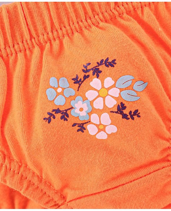 Babyhug 100% Cotton Panties Pack of 3 - Blue Orange White