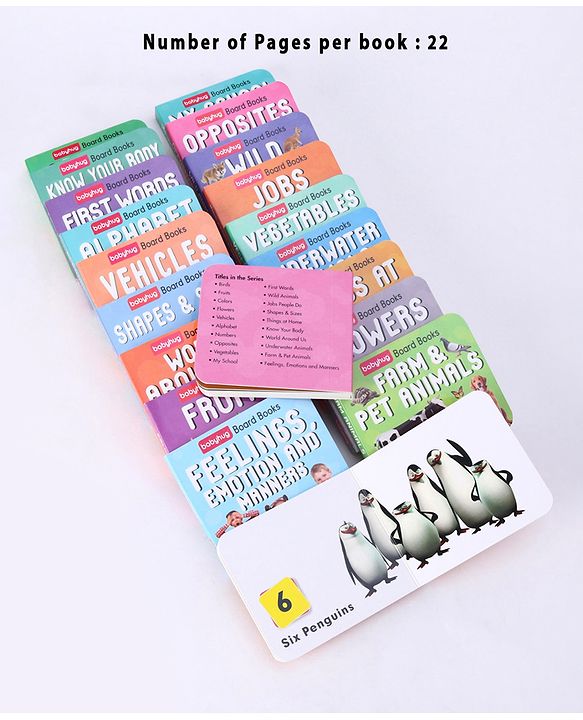 Babyhug School Bus Board Books- Set of 20| Back to Back 22 Pages| Basic Concepts|Early Learning Pocket-Sized Pre-School book|Premium & Handy|Ideal for Gifting