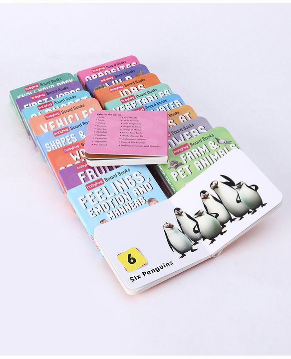 Babyhug School Bus Board Books- Set of 20| Back to Back 22 Pages| Basic Concepts|Early Learning Pocket-Sized Pre-School book|Premium & Handy|Ideal for Gifting